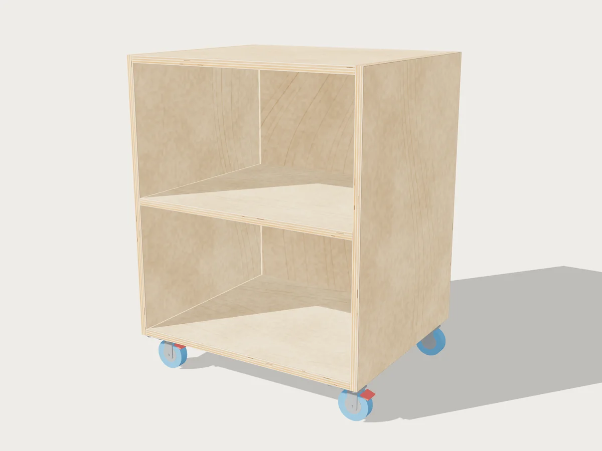Rolling cart, drawn by Benchside