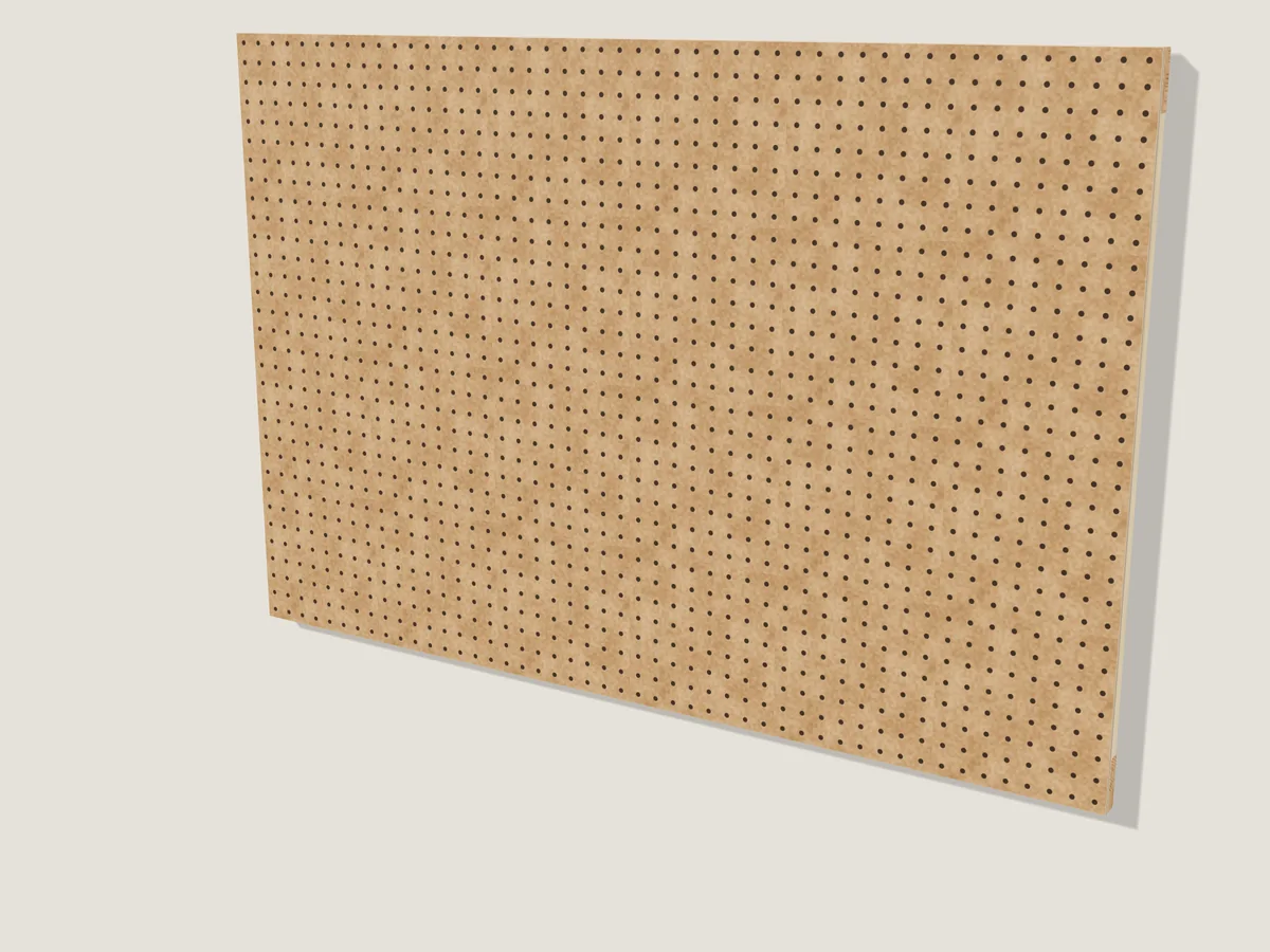 Pegboard panel, drawn by Benchside