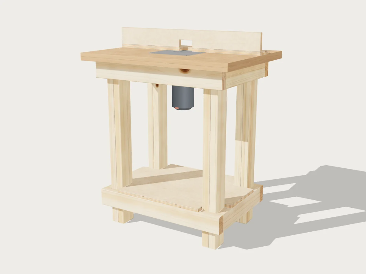 Router table, drawn by Benchside